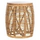 preview thumbnail 2 of 5, SAFAVIEH Maui Rattan Drum Stool Table -Natural - 17.7" x 17.7" x 18.9"