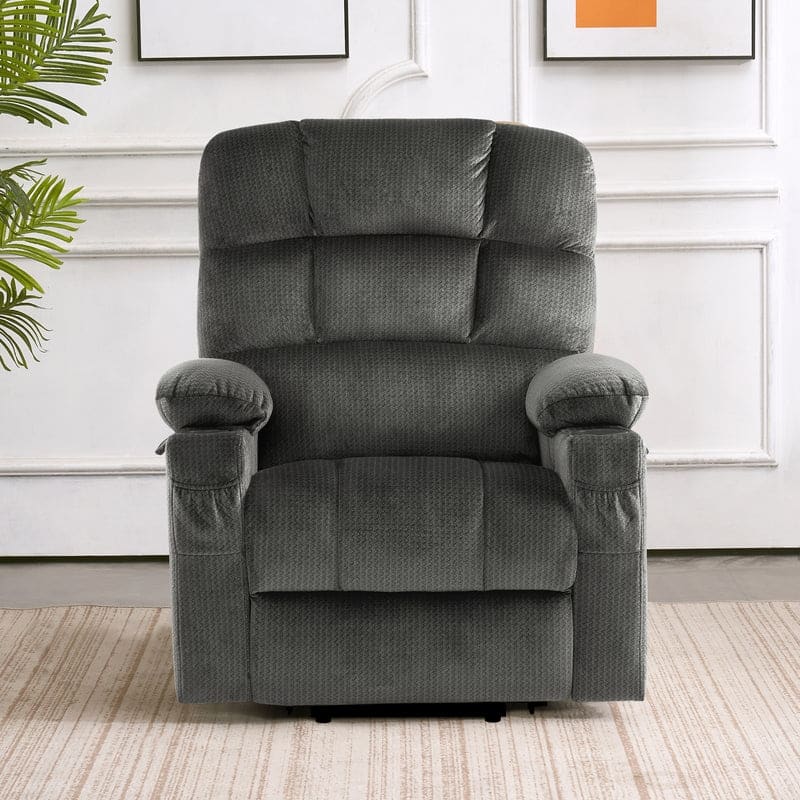 MCombo Dual Motor Power Lift Recliner Chair for Elderly, Massage and Heat, Fabric 7680