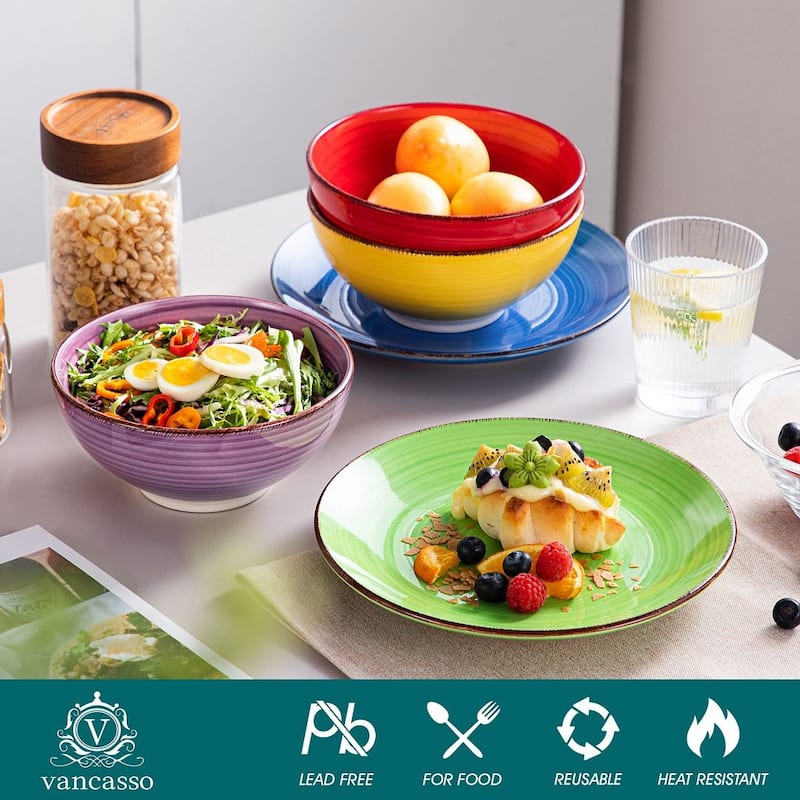 vancasso Bonita Stoneware Handpainted Multicolour Dinnerware Set