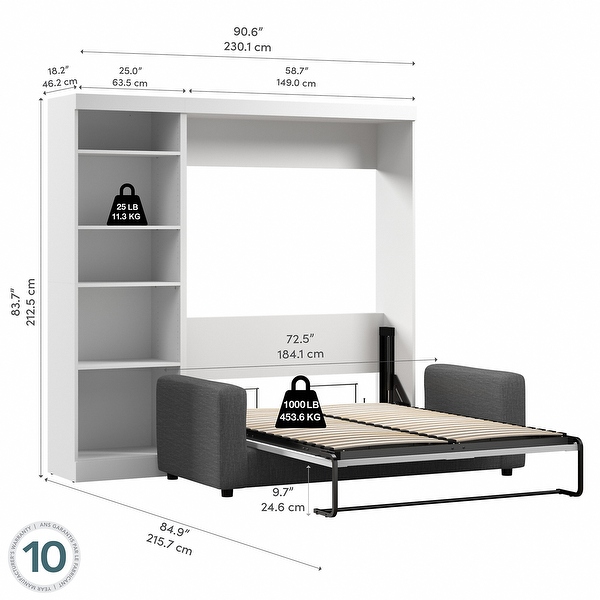 Murphy bed sizes queen deals