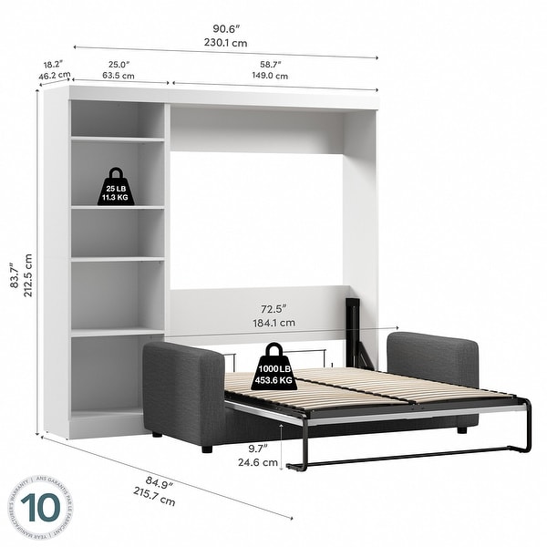 Murphy bed deals sizes queen