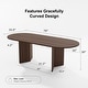 preview thumbnail 23 of 22, Solid Wood 79'' Oval Dining Table for 8 People Nordic style - 79*33.5