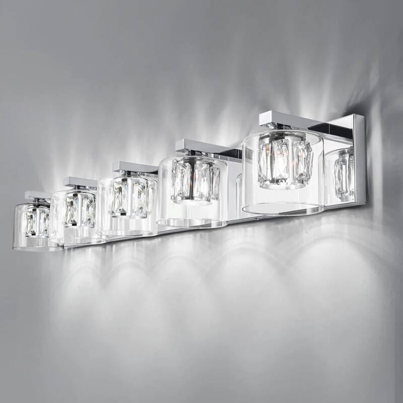 Kolt Chrome Traditional 5-Light Bathroom Vanity Light