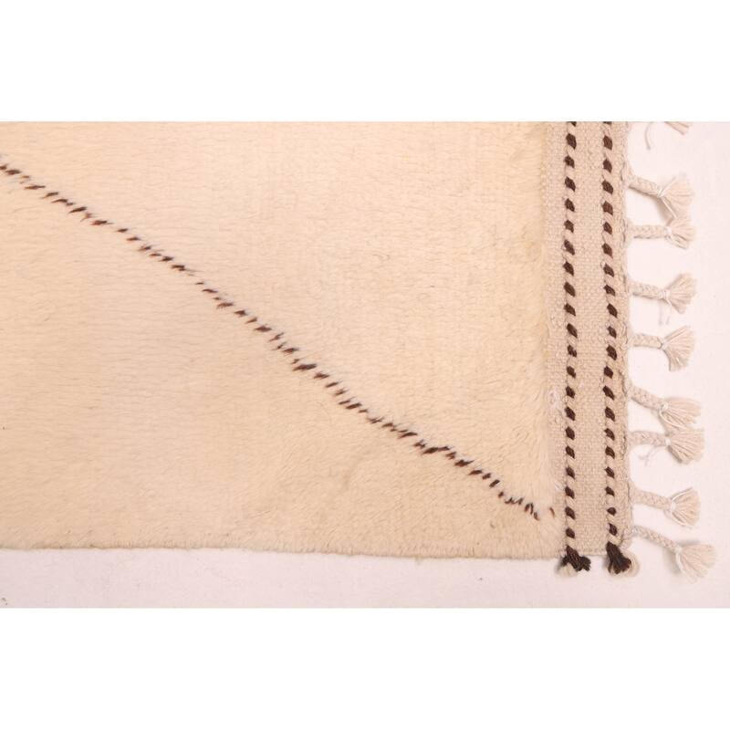 ECARPETGALLERY Hand-knotted Pak Finest Marrakesh Cream Wool Rug - 6'10 x 9'10