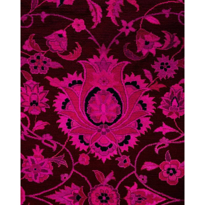 Fine Vibrance One-of-a-Kind Hand-Knotted Area Rug - Pink, 12' 0" x 18' 2" - 12' 0" x 18' 2"