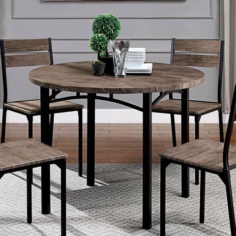 Carbon Loft Maggio Industrial Antique Brown 40-inch Round Dining Table