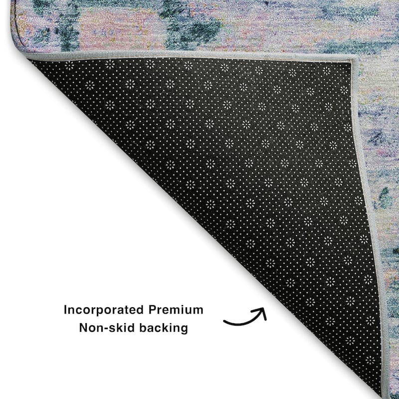 Premium Washable Super Soft Solid Abstract Mayfield Rug