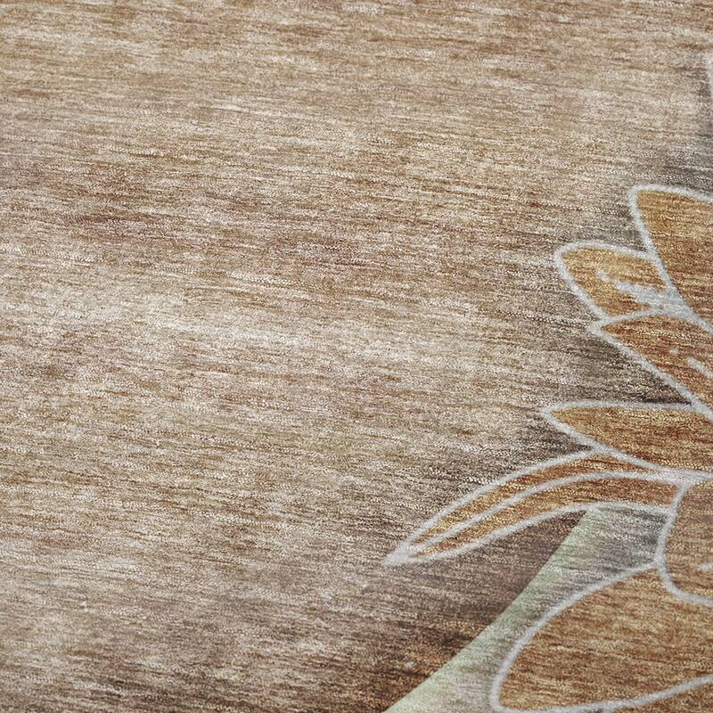 Premium Machine Washable Abstract Floral Sherpa Throw Blanket