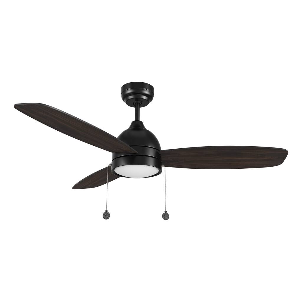 Fan Reed Reed 52-inch Indoor Ceiling Fan with Pull Chain,Dimmable LED Light Kit ...