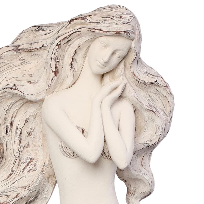 Resin 'Wicker' Mermaid Wall Plaque 23" - 23