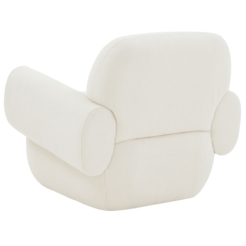 SAFAVIEH Couture Agustina Ivory Upholstered Accent Chair - 35" W x 32" D x 30" H - 35Wx32Dx30H
