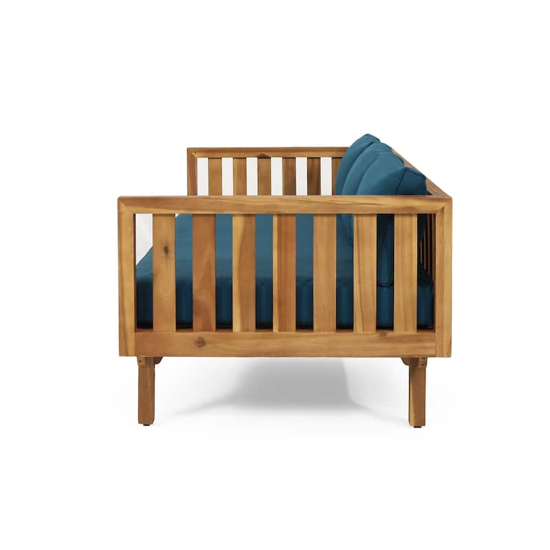 Claremont Outdoor 3-seat Acacia Wood Daybed by Christopher Knight Home