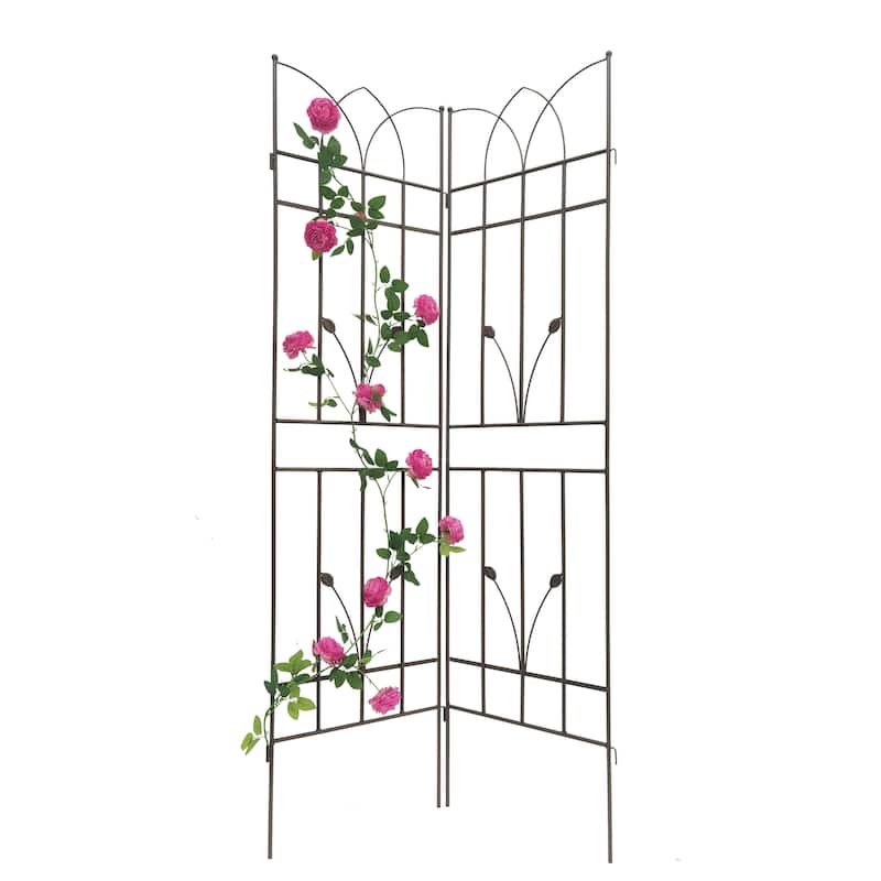 2 Pack Metal Garden Trellis Rustproof Trellis for Climbing Plants Outdoor Flower Support