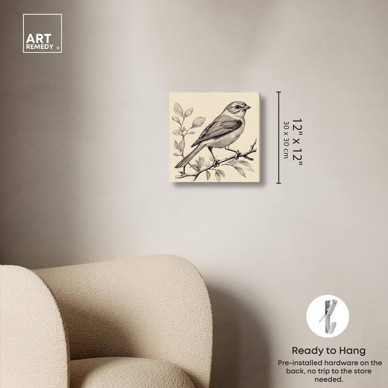 Bird's Gaze Canvas by Art Remedy, Gallery Wrapped