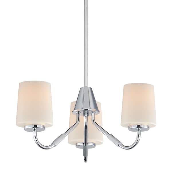 slide 2 of 11, Maxim 12695WT Durham 3 Light 19" Wide Chandelier Polished Chrome
