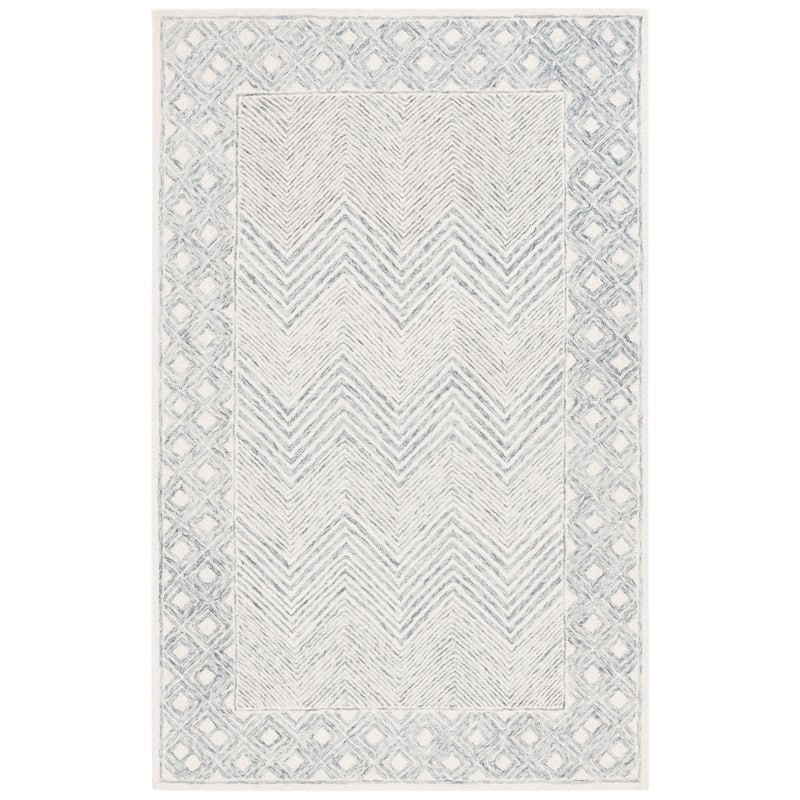 SAFAVIEH Handmade Ebony Rumjana Modern Wool Rug