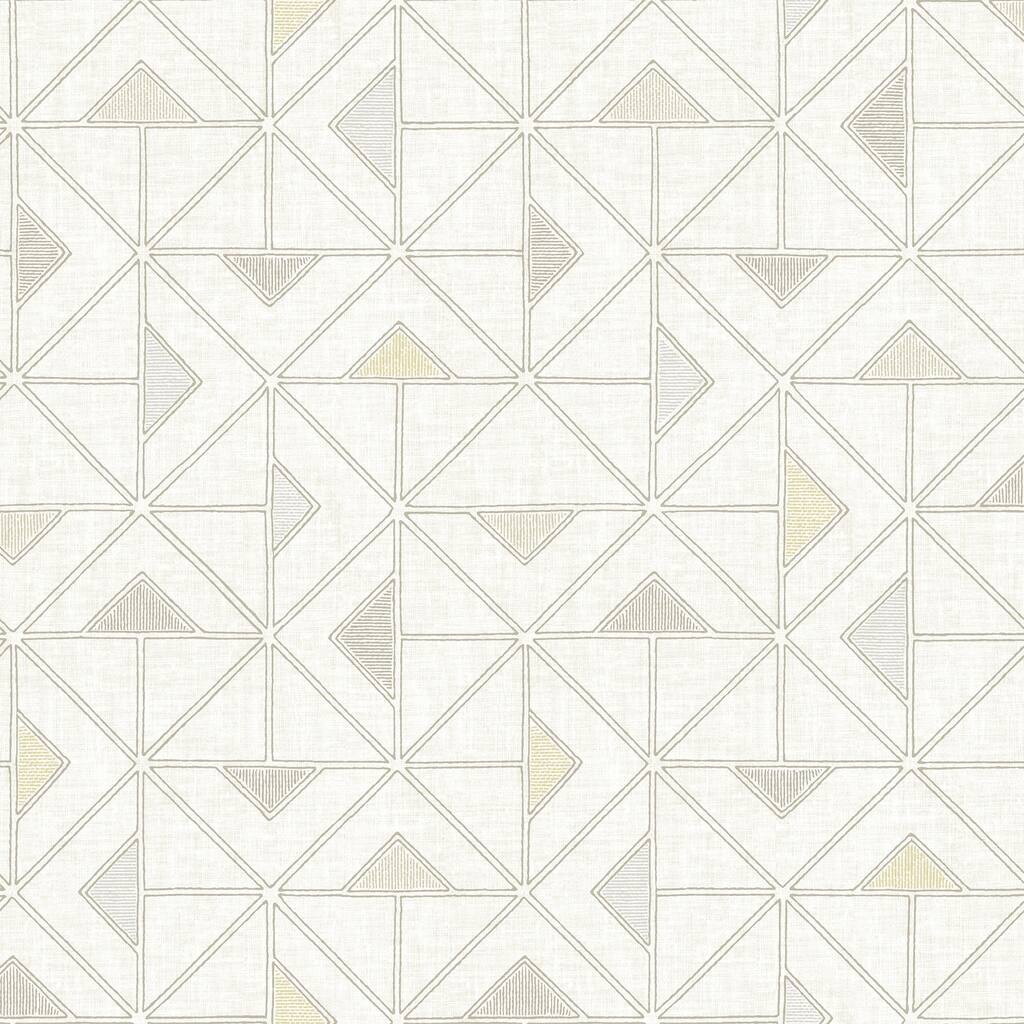 A-Street Prints Jekyl Beige Triangles Wallpaper