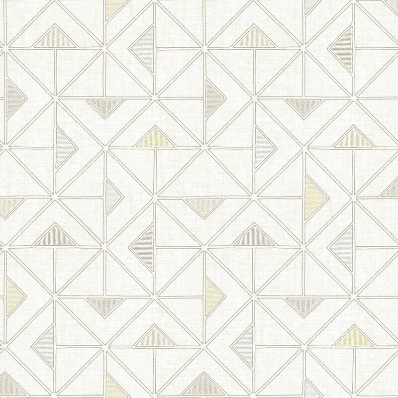 A-Street Prints Jekyl Beige Triangles Wallpaper