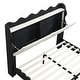 preview thumbnail 9 of 10, Stylish Upholstery Platform Bed with LED Light Strips, Storage Headboard & 2 USB Charging