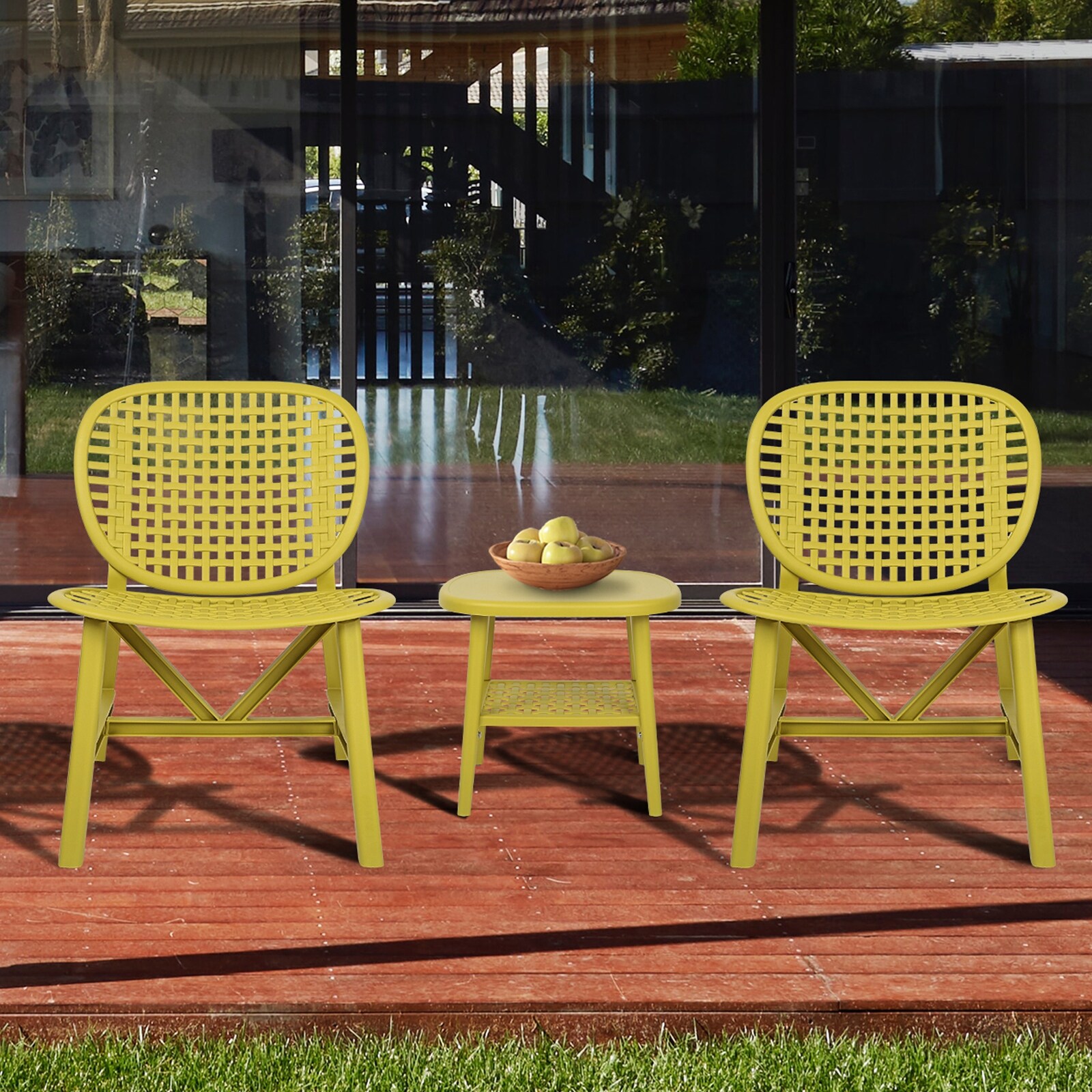 Yellow bistro set on sale outdoor
