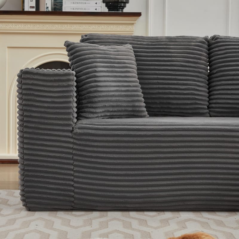 106" Cloud Sectional Couch L-Shape With Right Facing Chaise,Deep Seat Modern Modular Sofa For Living Room,No Assembly Required