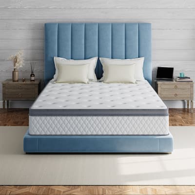 IFLUOUS 12 in. Firm Hybrid Memory Foam Mattress with CertiPUR-US and Oeko-TEX , Featuring Reinforced Springs.