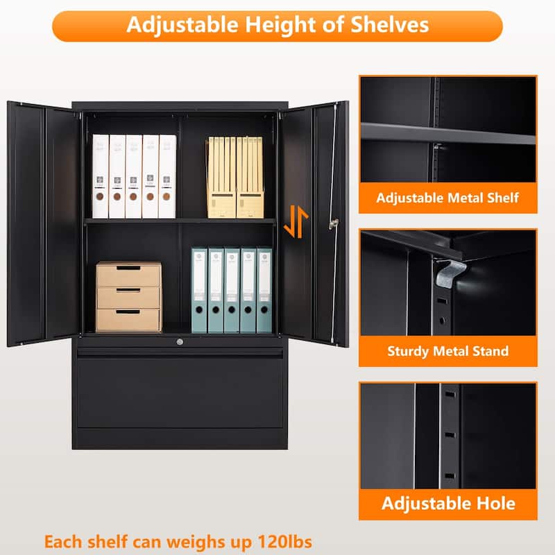 Modern File Cabinets for Home Office with Drawers - N/A