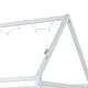 preview thumbnail 27 of 26, Twin/Full Size House Bed with LED Light and Guardrails, Solid Wood Kids Montessori Bed with Roof Frame and Slats Support