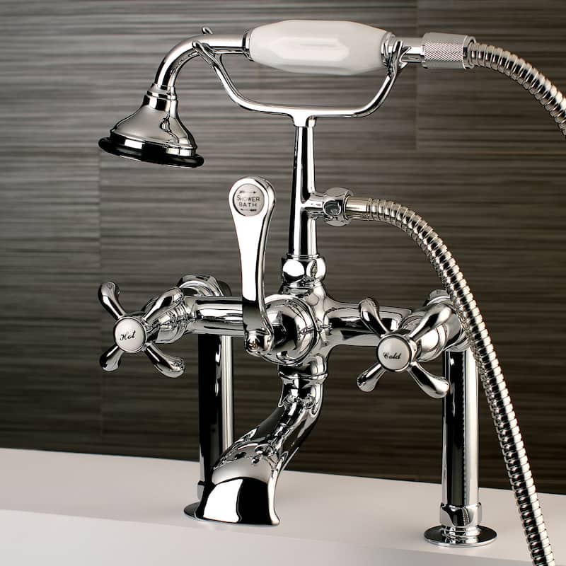 French Country Deck Mount Clawfoot Tub Faucet