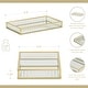preview thumbnail 11 of 15, Veldra Gold Rectangular Fluted Glass Tray