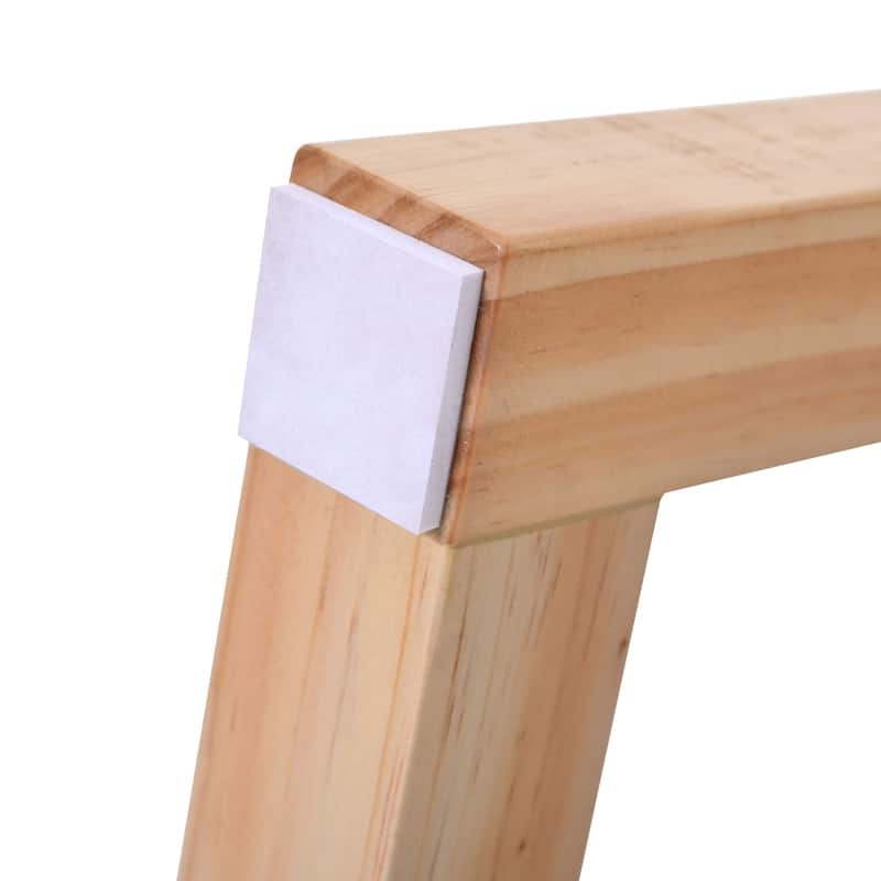 Modern Wood Round Coffee Table with Geometric Legs ,Glass Top