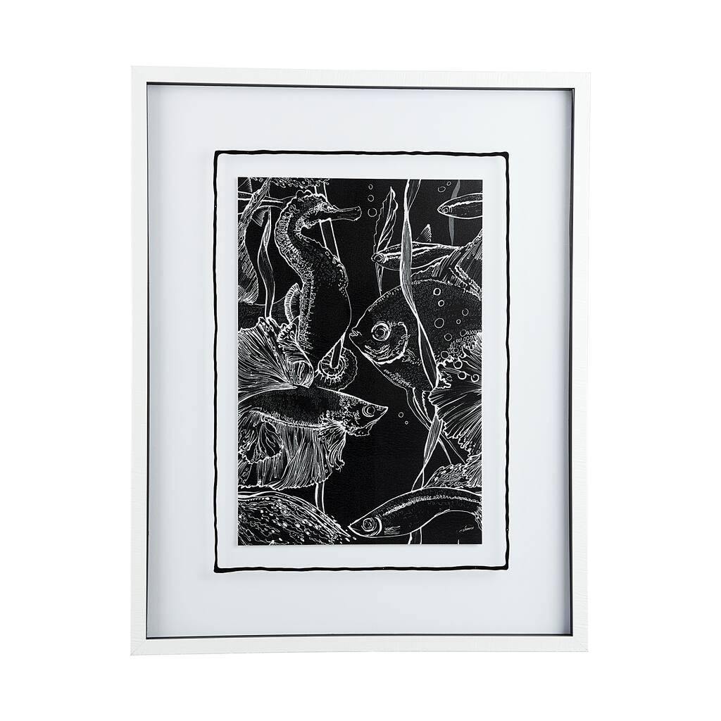 Fish Black Framed Art Print