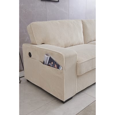 Velvet Upholstered Loveseat Sofa, Couch Settee with Adjustable Headrest, 2 Seater Sofa with Square Armrest and Wood Frame