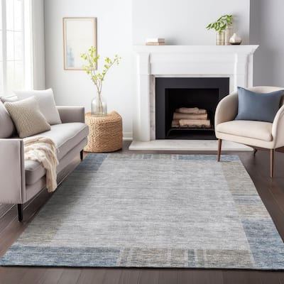 Premium Washable Super Soft Modern Border Mayfield Rug