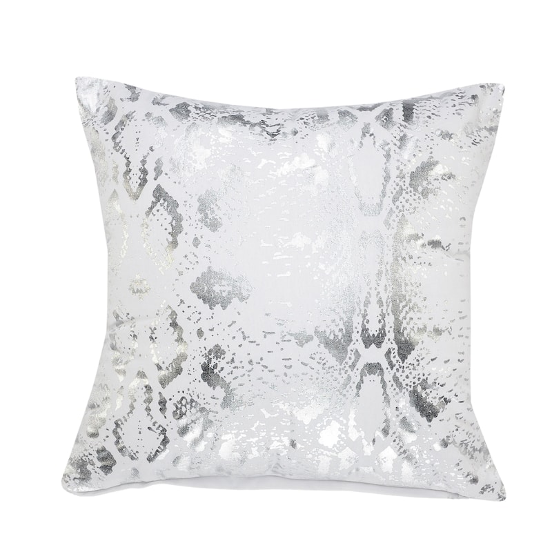 Sevita Metallic Snakeskin Throw Pillow, Single or Set of 2