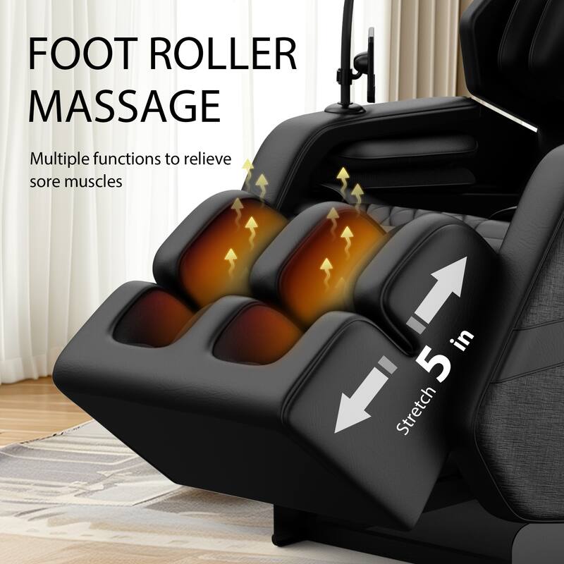 Massage Chair Recliner with Zero Gravity - Black