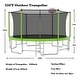 preview thumbnail 21 of 19, 15 ft. Round Outdoor Trampoline with Safety Enclosure Net