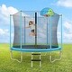 preview thumbnail 6 of 5, Trampoline with Safety Enclosure Net, Basketball Hoop and Ladder Recreational Trampoline