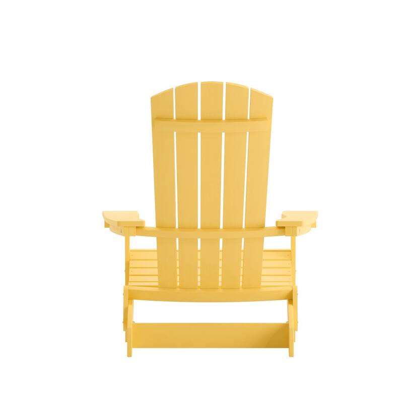 All-Weather Poly Resin Folding Adirondack Chair - Patio Chair