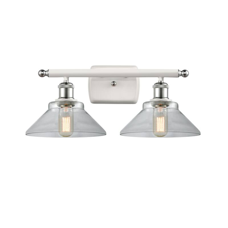 Innovations Lighting Orwell 2 Light 18" Wide Bathroom Vanity Light - White and Polished Chrome / Clear