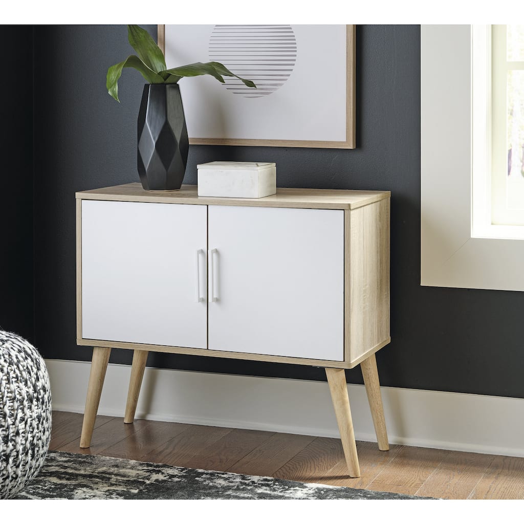 Orinfield Natural/White Accent Cabinet - 32"W x 14"D x 28"H