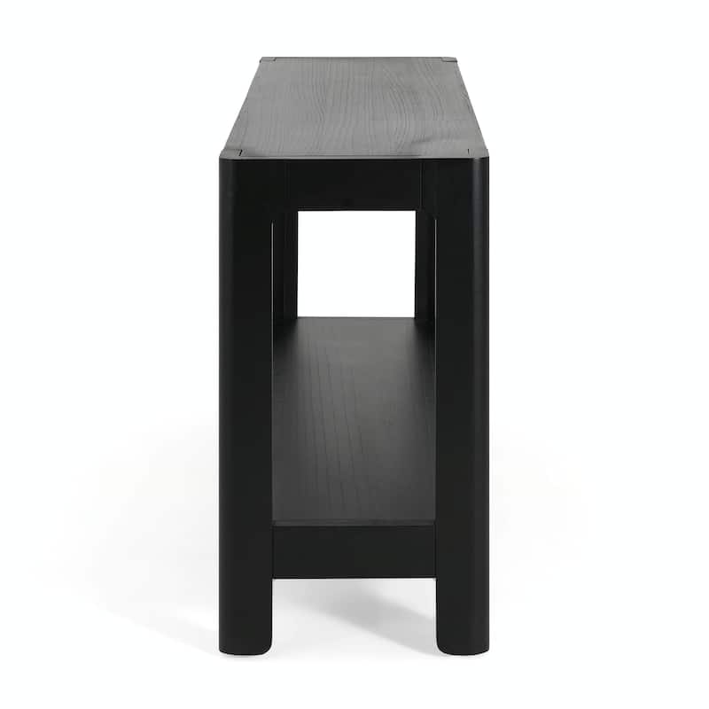 Modern Farmhouse Console Table, Elegant Minimalist Design with Premium Wood Veneer and Rounded Corners
