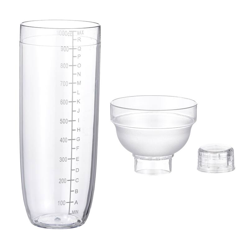 1000ml Plastic Cocktail Shaker Cup Scale Wine Beverage Mixer Drink Tools