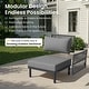 preview thumbnail 19 of 40, 2/4/6/8-Seat Modular All-Weather Aluminum Outdoor Sectional Sofa Set with Deep Seating Patio Conversation Set