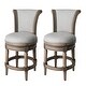 preview thumbnail 24 of 109, Maven Lane 26" Pullman Swivel Counter Height Kitchen Stool Set of 2 - Reclaimed Oak