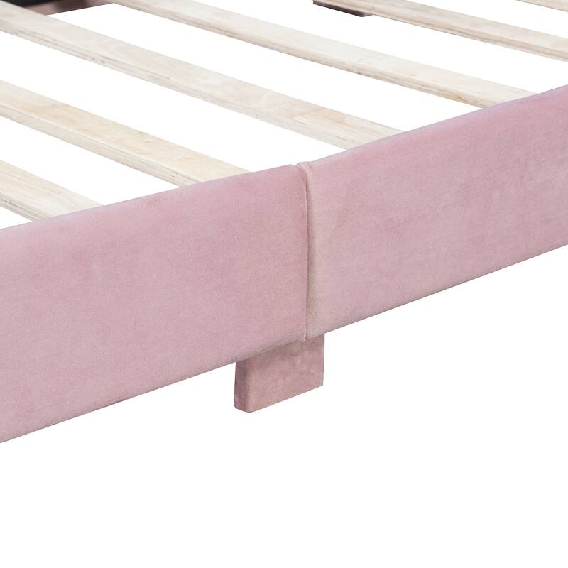 Twin Size Upholstered Daybed with Rabbit Ear Shaped Headboard for Home Office