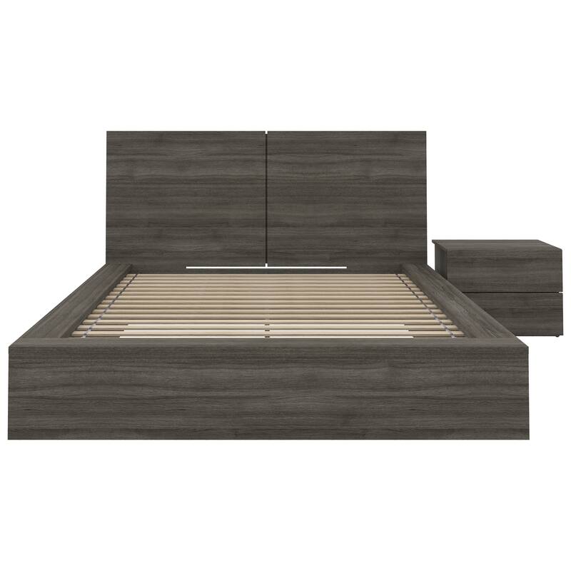 James 3-Piece Bedroom Set with Bed, Headboard, and Nightstand