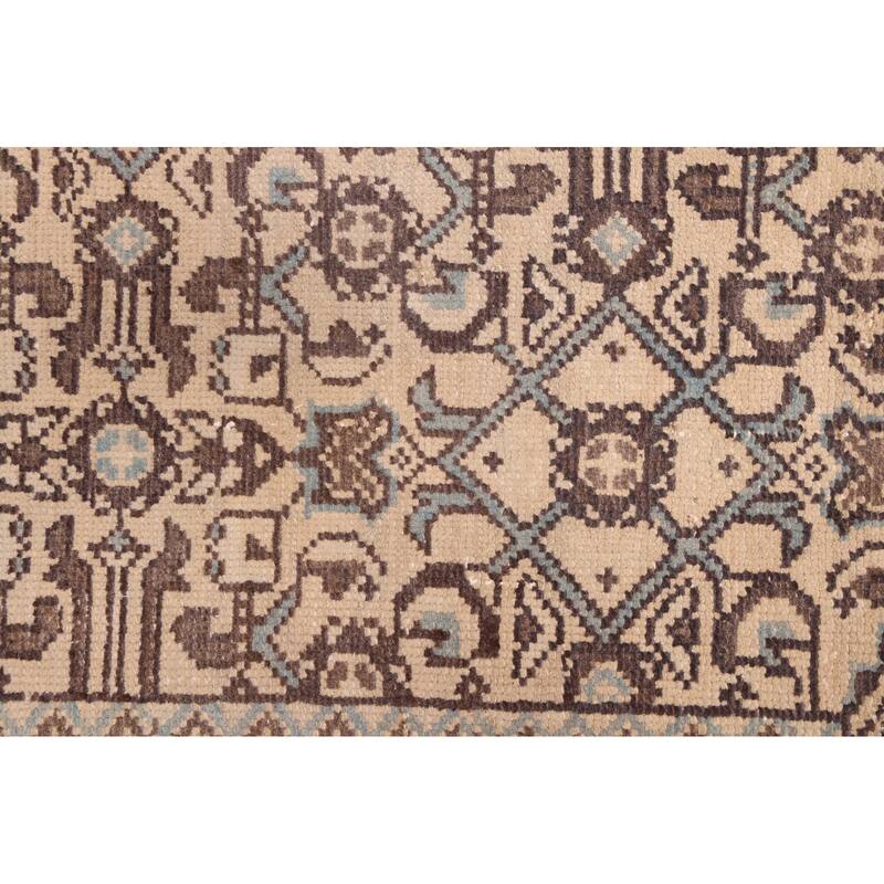 ECARPETGALLERY Hand-knotted Antalya Vintage Beige Wool Rug - 3'7 x 10'2