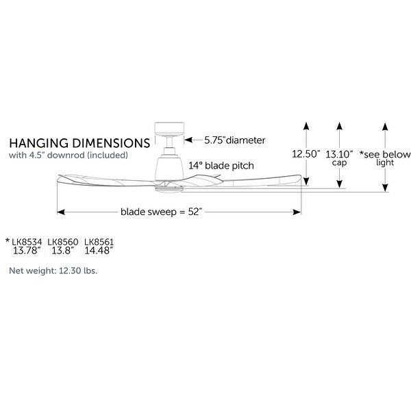 Fanimation Kute5 52 inch Indoor/Outdoor Smart Ceiling Fan with
