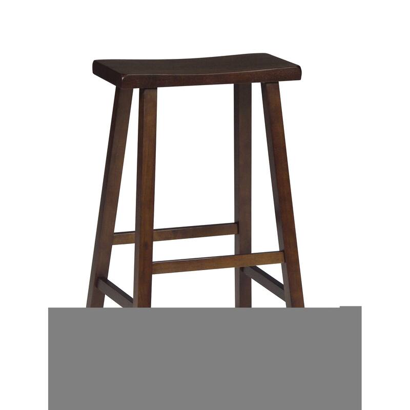 International Concepts Solid Wood Saddle Seat Dining Stool